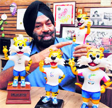 AS Grewal with his Shera mementos in Mohali