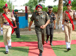 NCC Group Commander Col GPS Sawhney visited Abohar