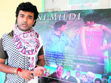 Amit Choudhary at the screening of his film, Maa Ni Mildi, in Jammu.