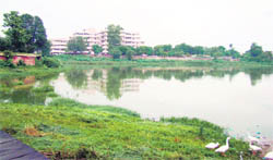 A view of the historic Rajindra Lake at Patiala.