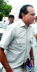 Delhi police commissioner Y. S. Dadwal arrives at Delhi Assembly on Monday.
