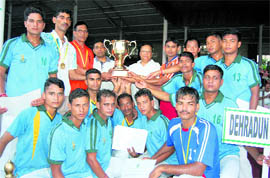 Members of the winning 
