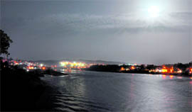 Jammu photographed at night as the Ta