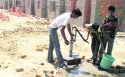 A colony for labourers that is coming up on agricultural land at Banawala in Mansa district.