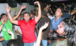 Freshers party of law students at a discotheque was mired in a controversy.
