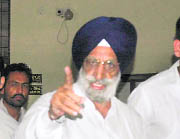 Punjab Vidhan Sabha Speaker Nirmal Singh Kahlon comes out after appearing in a CBI court in Patiala on Wednesday