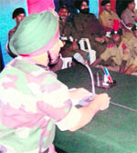 Brig PPS Pahwa, Deputy Director General, NCC, Uttarakhand, addresses NCC cadets in Dehradun 