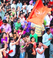 PUSU supporters celebrate the partys victory.
