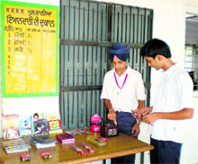 Students make purchases from Imandari di Dukan at Government Senior Secondary School in Multania (Bathinda)