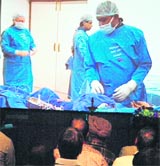 An international conference on cardiology in progress at Gurgaon on Saturday.