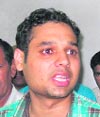Neeraj, prime accused in a murder case, in Sirsa on Sunday.