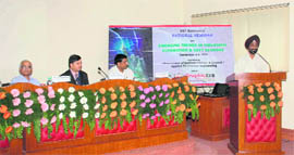 Speakers at a national seminar on Emerging Trends in Industrial Automation and Soft Sensors at Graphic Era University in Dehradun on Sunday.