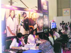 An exhibition-cum-admission fair involving various schools in progress at Epicentre in Gurgaon