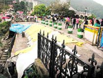 A view of the sinking portion of The Ridge at Shimla
