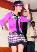 A contestant at a dance competition at K.L.Saigal Hall in Jammu on Tuesday