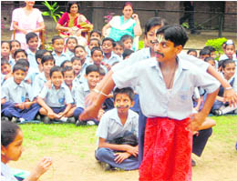 Showcasing their talent, these young artistes perform in plays for their respective schools