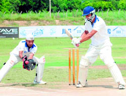 Players in action during the Punjab Premier League trials at the MES ground in Patiala on Wednesday