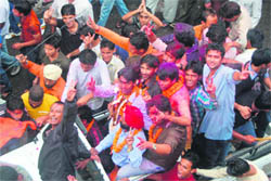 Anshul Chawla, who was elected president of the DAV College students council, in Dehradun