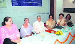 Participants at a seminar to mark International Girl Child Day in Dehradun 