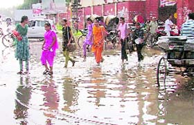 Students of Khalsa College for Women face the same predicament every time it rains in Ludhiana
