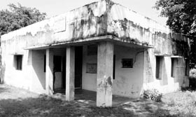 The dilapidated building of subsidiary health centre at Chhat village.