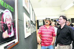 An exhibition on photographs of 9/11 World Trade Center at the Uttaranchal Gramin Bank Art Gallery in Dehradun 