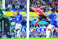 Nemenja Vidic scores Manchester Uniteds second goal