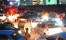 This is not your typical traffic snarl at Hanuman chowk.