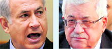 Benjamin Netanyahu and Mahmoud Abbas