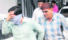 Capt Vikalp Purohit comes out of a court in Shimla on Monday.