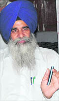 Jagdish Singh Jhinda, president, HSGPC, at a press meet in Karnal.
