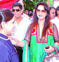 Actress Poonam Dhillon on a visit to the city for the inauguration of a boutique.