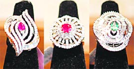 Turkish jewellery on display at Pavitra are quite an eye-catcher
