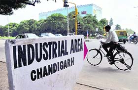 A road pointer to the Industrial and Business Park still bears the old name
