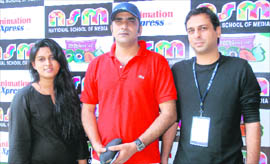 L-R: Vidhi, Virender Singh Rathore and Ashutosh Jaykar.