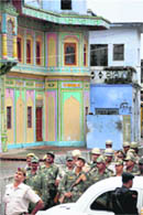 Tight security arrangements in Ayodhya. 