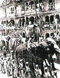 The western audience was struck by the sunset beauty of its scenes and the magnificent procession of elephants and people in colourful costumes