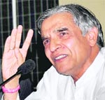 Union Minister Pawan Kumar Bansal speaks at a seminar on water conservation in Chandigarh on Saturday.
