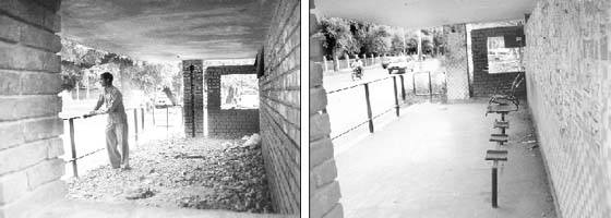 Ill-maintained bus queue shelters at Phases IV and VII in Mohali