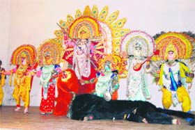 Tribal dancers from Purulia in West Bengal perform at Oak Grove School in Mussoorie
