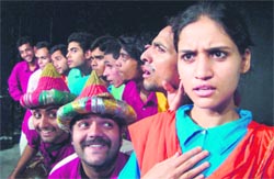 A scene from Dogri play, Suno Eh Kahani.