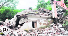 The ancient Hanuman temple that collapsed in Haridwar.