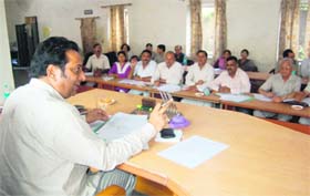 Dehradun Mayor Vinod Chamoli holds a meeting of councillors in Dehradun