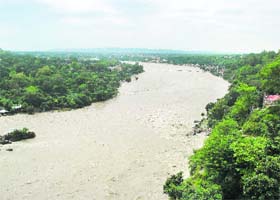 A view of the Ganga at Rishikesh