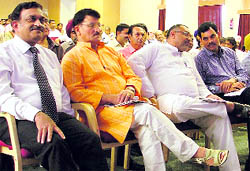 Dignitaries during a conclave on road safety at the CMCH in Ludhiana on Tuesday