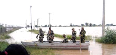 BSF men use boats to keep round-the-clock vigil in Anoopgarh sector