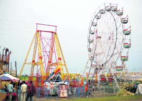 The Chhapar Mela wears a deserted look due to rain