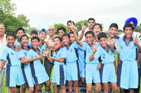 The Guru Nanak Academy football team that won the Council Schools Junior Football Tournament in Dehardun