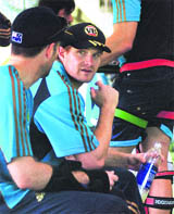Shane Watson in Chandigarh on Thursday