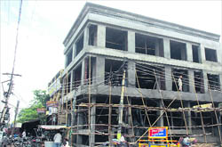 Construction in full swing at Gita Gopal Chowk in Ambala Cantt